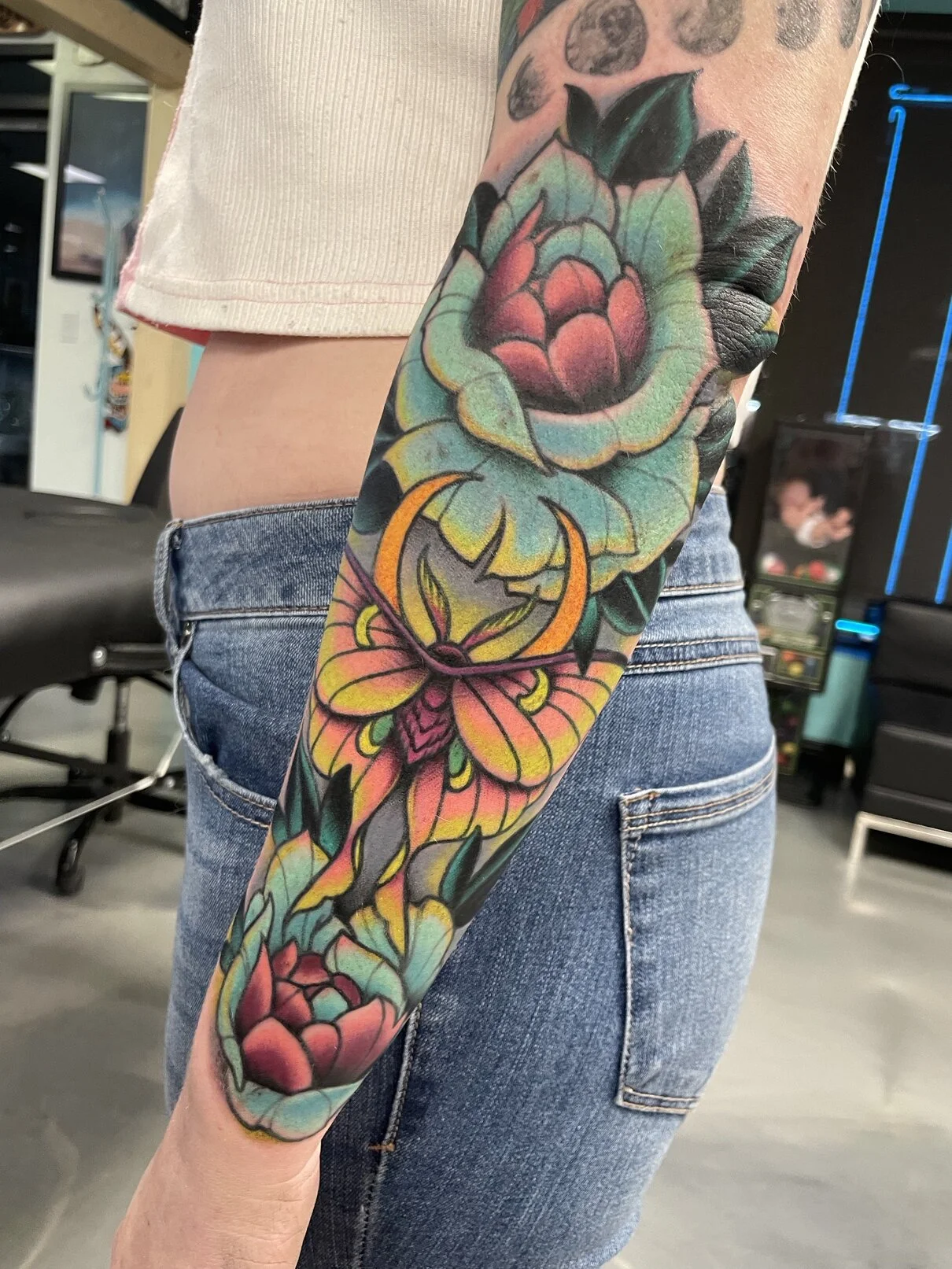 Butterfly Roses Tattoo